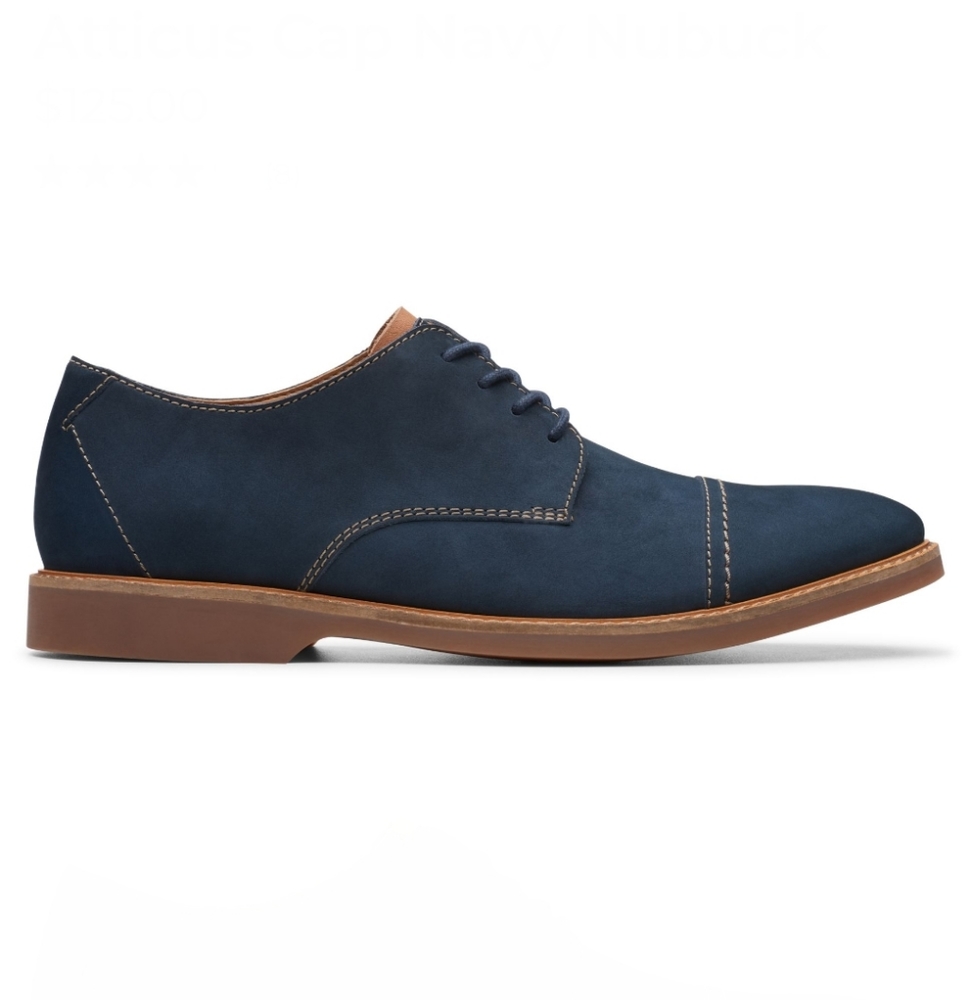 Clarks Atticus Cap in Navy Nubuck